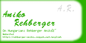 aniko rehberger business card